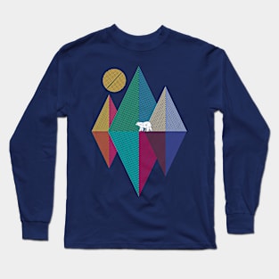 Geometry mountain bear Long Sleeve T-Shirt